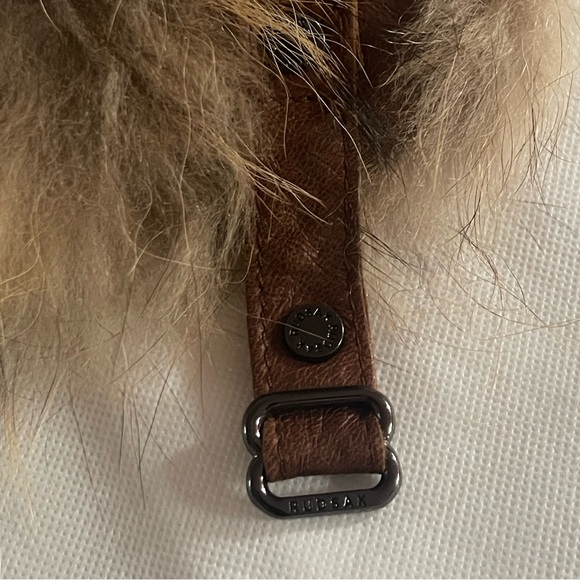 RUDSAK Brown Leather & Fur Aviator Winter Hat NWT - Picture 6 of 10